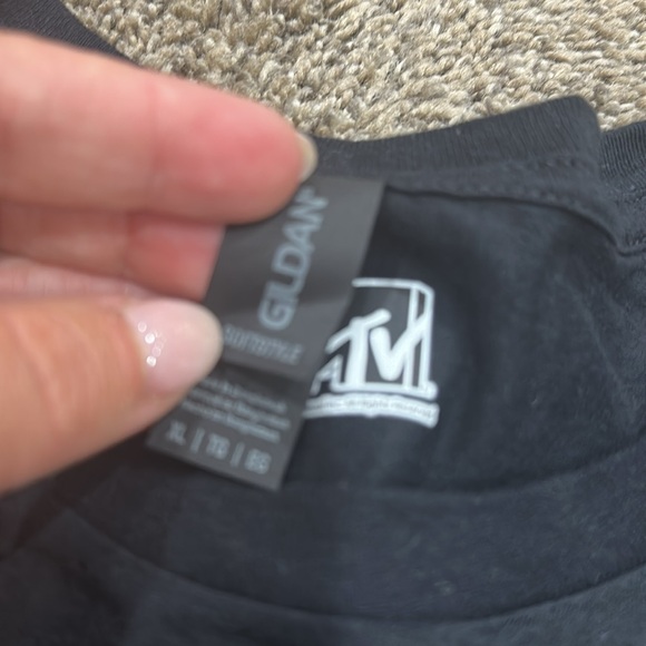 Gildan Black MTV Logo T-Shirt XL - Picture 2 of 4